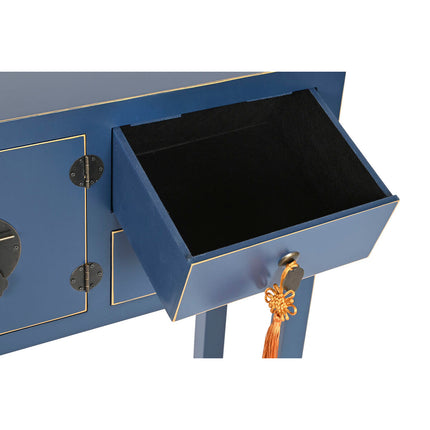 Beistellmöbel DKD Home Decor Blau Gold Tanne Holz MDF 63 x 26 x 83 cm
