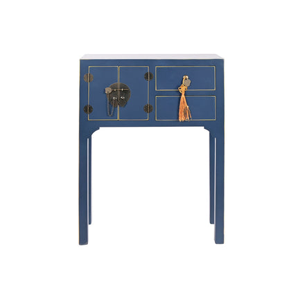 Beistellmöbel DKD Home Decor Blau Gold Tanne Holz MDF 63 x 26 x 83 cm