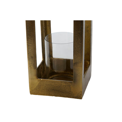 Laterne DKD Home Decor Gold Aluminium Kristall Antiker Finish 16 x 16 x 55 cm