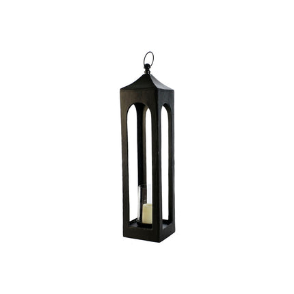 Laterne DKD Home Decor Schwarz Aluminium Kristall 21 x 21 x 91 cm