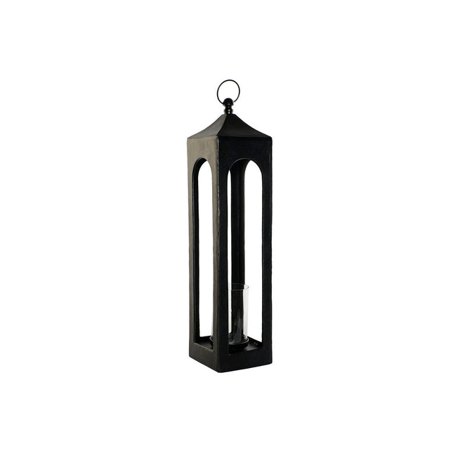 Laterne DKD Home Decor Schwarz Aluminium Kristall 21 x 21 x 91 cm