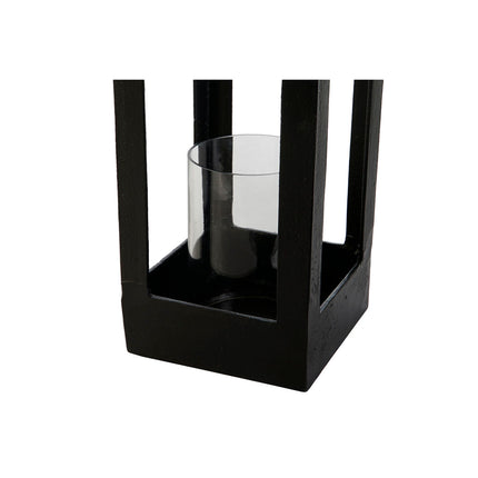 Laterne DKD Home Decor Schwarz Aluminium Kristall 16 x 16 x 55 cm