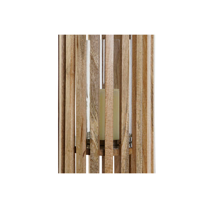Kerzenschale DKD Home Decor Braun Silberfarben natürlich Kristall Mango-Holz 20 x 20 x 74 cm