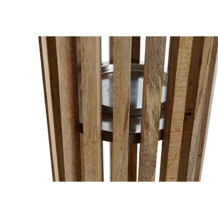 Kerzenschale DKD Home Decor Braun Silberfarben natürlich Kristall Mango-Holz 20 x 20 x 74 cm