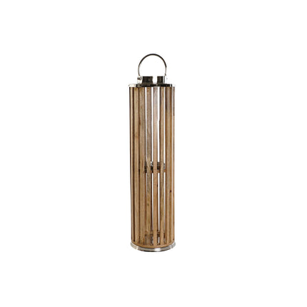 Kerzenschale DKD Home Decor Braun Silberfarben natürlich Kristall Mango-Holz 20 x 20 x 74 cm