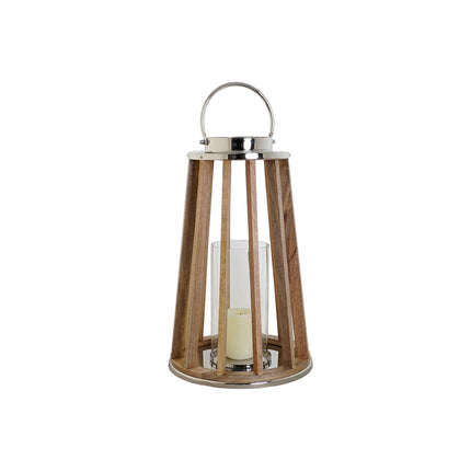 Kerzenschale DKD Home Decor Braun Silberfarben natürlich Kristall Mango-Holz 32 x 32 x 51 cm