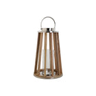 Kerzenschale DKD Home Decor Braun Silberfarben natürlich Kristall Mango-Holz 32 x 32 x 51 cm