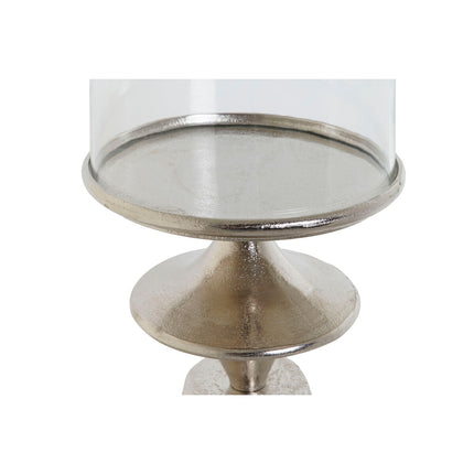 Kerzenschale DKD Home Decor Silberfarben Aluminium Kristall 24 x 24 x 73 cm