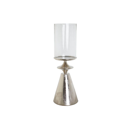 Kerzenschale DKD Home Decor Silberfarben Aluminium Kristall 24 x 24 x 73 cm