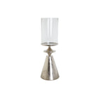 Kerzenschale DKD Home Decor Silberfarben Aluminium Kristall 24 x 24 x 73 cm