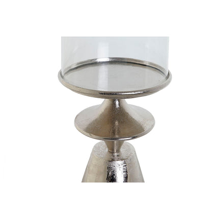 Kerzenschale DKD Home Decor Silberfarben Aluminium Kristall 21 x 21 x 66 cm