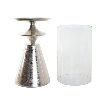Kerzenschale DKD Home Decor Silberfarben Aluminium Kristall 21 x 21 x 66 cm