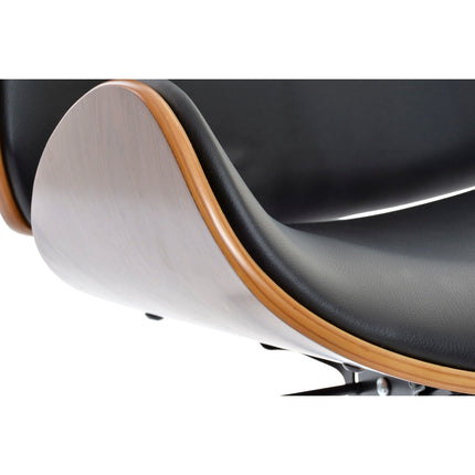 Stuhl DKD Home Decor Braun Schwarz Nussbaumholz 52 x 58,5 x 98 cm