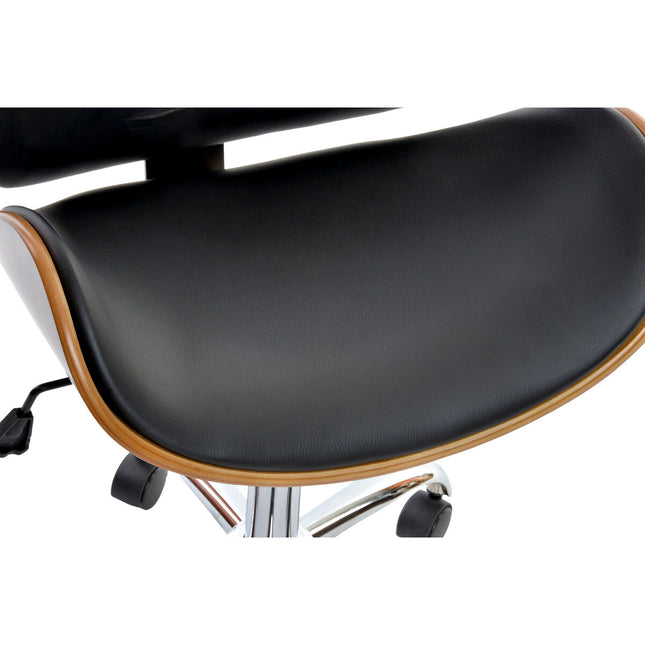 Stuhl DKD Home Decor Braun Schwarz Nussbaumholz 52 x 58,5 x 98 cm