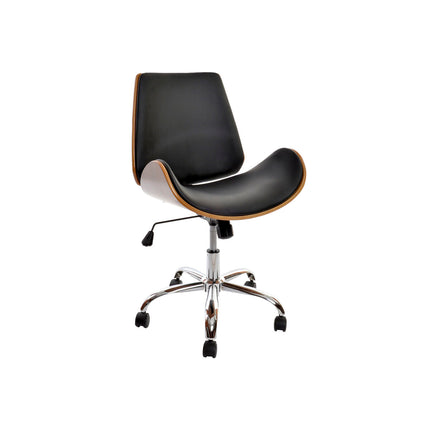 Stuhl DKD Home Decor Braun Schwarz Nussbaumholz 52 x 58,5 x 98 cm