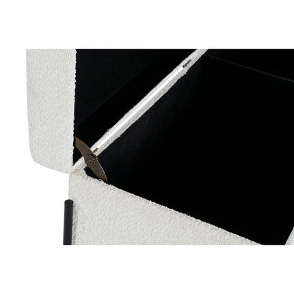 Hocker DKD Home Decor Weiß Schwarz Metall 123 x 40 x 44 cm