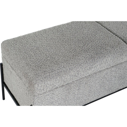 Hocker DKD Home Decor Schwarz Grau Metall 123 x 40 x 43 cm