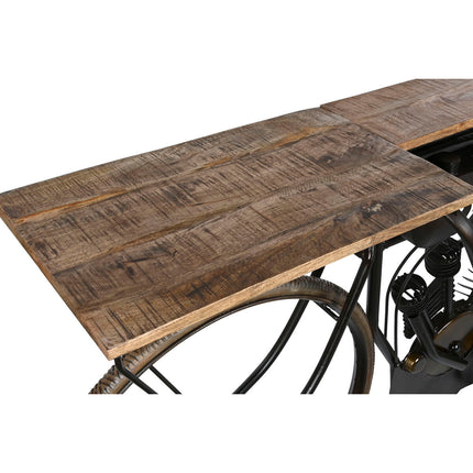 Beistelltisch DKD Home Decor Motorrad Schwarz natürlich Holz Metall 180 x 35 x 86 cm