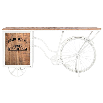 Beistelltisch DKD Home Decor Weiß Braun Metall 165 x 35,5 x 83,8 cm