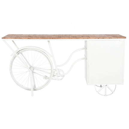 Beistelltisch DKD Home Decor Weiß Braun Metall 165 x 35,5 x 83,8 cm