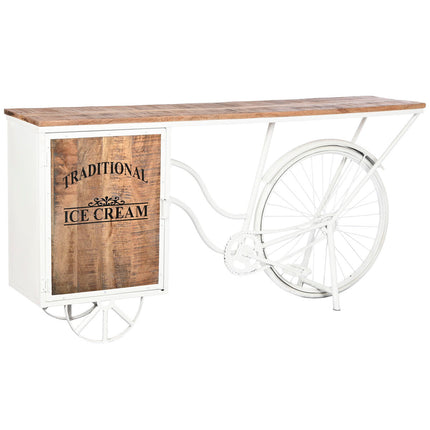 Beistelltisch DKD Home Decor Weiß Braun Metall 165 x 35,5 x 83,8 cm