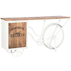 Beistelltisch DKD Home Decor Weiß Braun Metall 165 x 35,5 x 83,8 cm