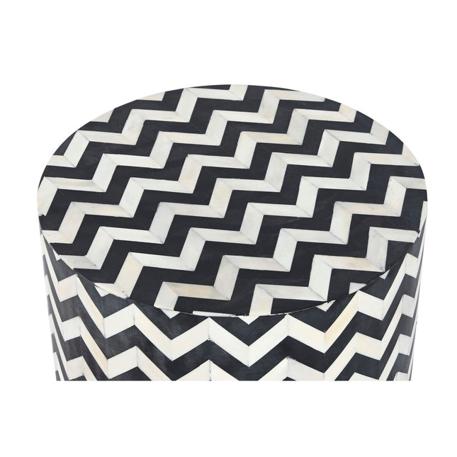 Beistelltisch DKD Home Decor zweifarbig Knochen 37,5 x 37,5 x 42 cm
