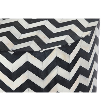 Beistelltisch DKD Home Decor zweifarbig Knochen 37,5 x 37,5 x 42 cm