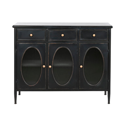 Anrichte DKD Home Decor Schwarz Metall Kristall 100 x 40 x 80 cm