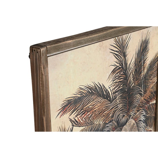Satz mit 4 Bildern DKD Home Decor Palmen Kolonial 200 x 4 x 120 cm