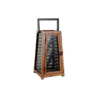 Kerzenschale DKD Home Decor Schwarz natürlich Metall Mango-Holz 20 x 20 x 38 cm