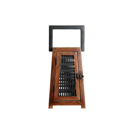 Kerzenschale DKD Home Decor Schwarz natürlich Metall Mango-Holz 15 x 15 x 26 cm