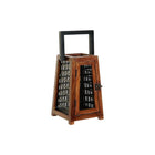 Kerzenschale DKD Home Decor Schwarz natürlich Metall Mango-Holz 15 x 15 x 26 cm