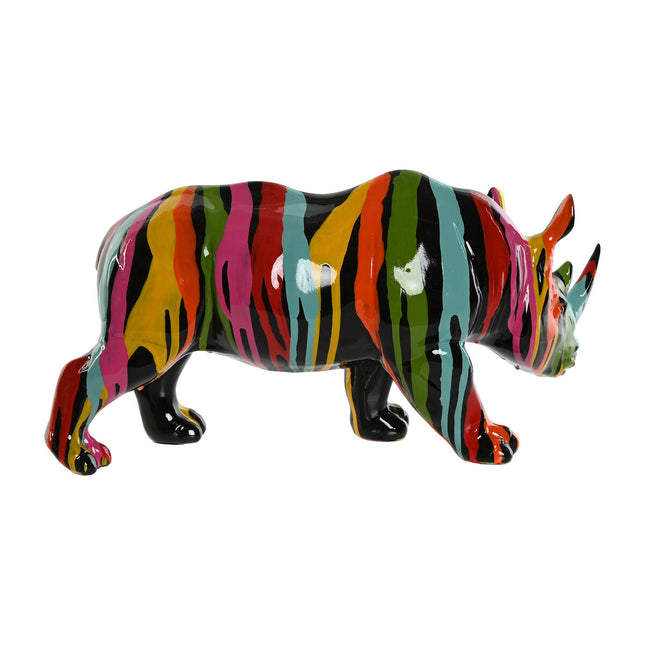 Deko-Figur Home ESPRIT Weiß Schwarz Moderne Nashorn 33,5 x 14,5 x 17,5 cm (2 Stück)