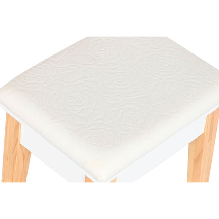 Schminktisch Home ESPRIT Weiß natürlich Holz MDF 80 x 40 x 127 cm