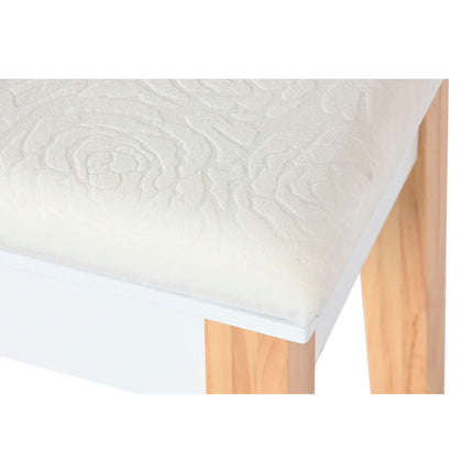 Schminktisch Home ESPRIT Weiß natürlich Holz MDF 80 x 40 x 127 cm
