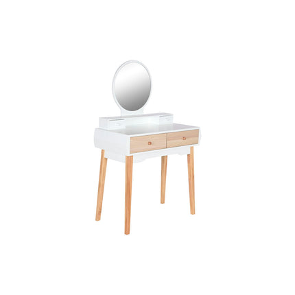 Schminktisch Home ESPRIT Weiß natürlich Holz MDF 80 x 40 x 127 cm