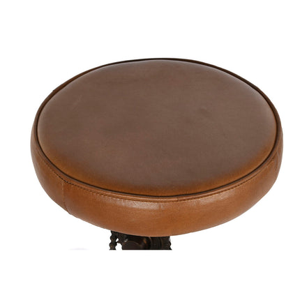 Hocker Home ESPRIT Braun Schwarz Silberfarben Eisen 41 x 42 x 74 cm