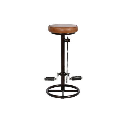 Hocker Home ESPRIT Braun Schwarz Silberfarben Eisen 41 x 42 x 74 cm