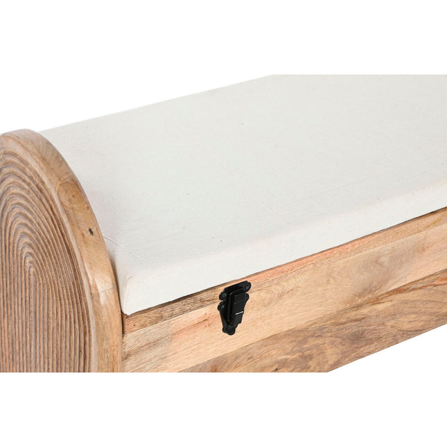 Hocker Home ESPRIT Weiß natürlich Hellbraun Mango-Holz 100 x 36 x 57 cm