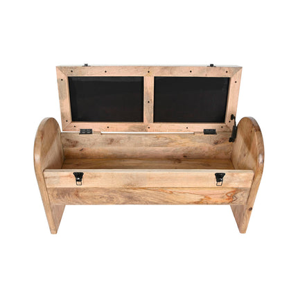 Hocker Home ESPRIT Weiß natürlich Hellbraun Mango-Holz 100 x 36 x 57 cm