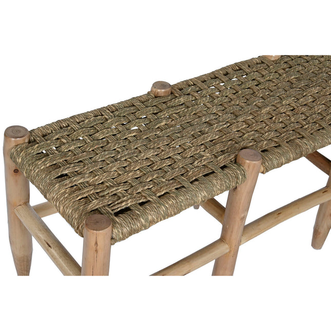 Hocker Home ESPRIT natürlich Jute Holz 120 x 35 x 45 cm