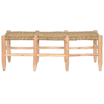 Hocker Home ESPRIT natürlich Jute Holz 120 x 35 x 45 cm