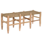 Hocker Home ESPRIT natürlich Jute Holz 120 x 35 x 45 cm