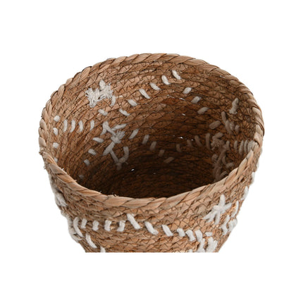Korbsatz Home ESPRIT Weiß natürlich Seegras Boho 25 x 28 x 20 cm