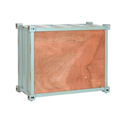 Flaschenregal Home ESPRIT türkis Metall Holz MDF 77 x 37 x 64 cm