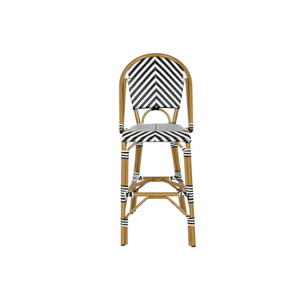 Hocker Home ESPRIT zweifarbig Metall Synthetischer Rattan 48 x 60 x 121 cm