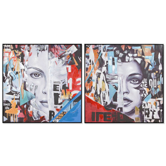 Bild Home ESPRIT abstrakt Moderne 100 x 3,5 x 100 cm (2 Stück)