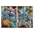 Bild Home ESPRIT Papagei Tropical Lackierung 50 x 3,5 x 70 cm (2 Stück)