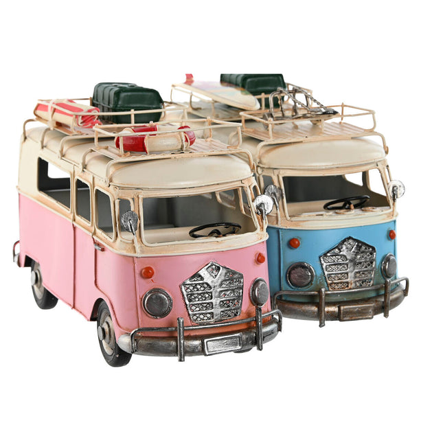 Deko-Figur Home ESPRIT Transporter Rosa Himmelsblau 27 x 10 x 16 cm (2 Stück)